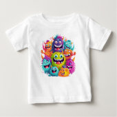 Cute Colorful Monster Squad Baby Shirt (Voorkant)