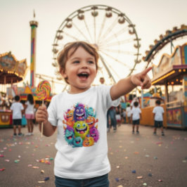 Cute Colorful Monster Squad Baby Shirt