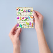 Cute Colorful Musical Birds Symphony - Happy Song Flyer (Hand)