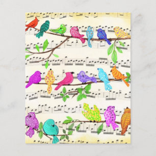 Cute Colorful Musical Birds Symphony - Happy Song Flyer