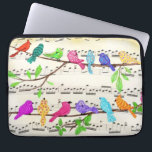 Cute Colorful Musical Birds Symphony - Happy Song Laptop Sleeve<br><div class="desc">Cute Colorful Musical Birds Symphony - Happy Song - Spring Melody Drawing - - Kies / voeg uw unieke tekst / lettertype / kleur toe - maak uw speciale cadeautje - Resize en beweeg of verwijder en voeg elementen / afbeelding met aanpassingsgereedschap toe! - Tekening en ontwerp door MIGNED. Je...</div>