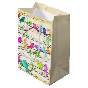 Cute Colorful Musical Birds Symphony - Happy Song Medium Cadeauzakje