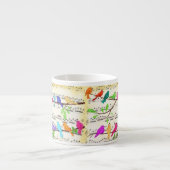 Cute Colorful Musical Birds Symphony - Magic Song Espresso Kop (Voorkant)