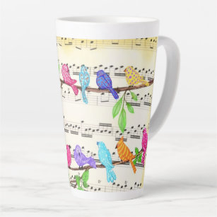 Cute Colorful Musical Birds Symphony - Magic Song Latte Mok