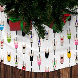 Cute Colorful National Cyclists Illustration Art Kerstboom Rok