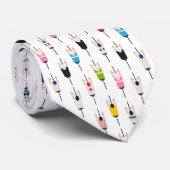 Cute Colorful National Cyclists Illustration Art Stropdas (Opgerold)