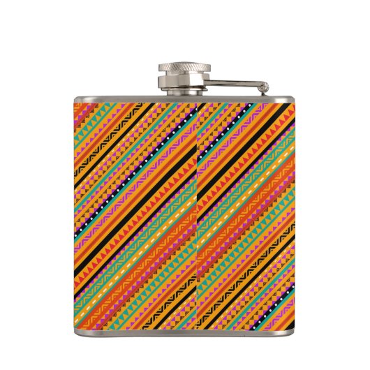 Cute Colorful native aztec-ontwerp Heupfles (Achterkant)