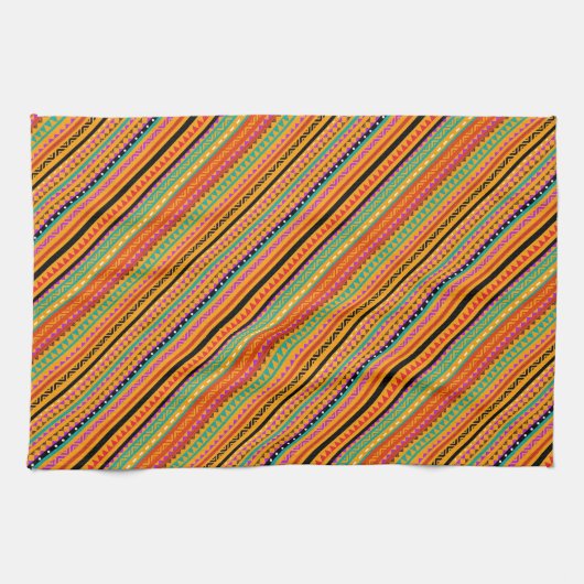Cute Colorful native aztec-ontwerp Theedoek (Horizontaal)