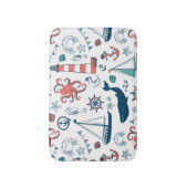 Cute Colorful Nautical Pattern Badmat (Voorkant Verticaal)