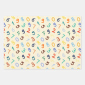 Cute Colorful Number Patroon Inpakpapier Vel (Voorkant)