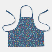 Cute Colorful Numbers Pattern Blue Kinder Schort (Voorkant)