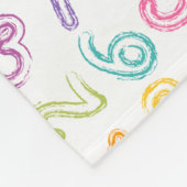 Cute Colorful Numbers Pattern Kids Name Fleece Deken (Hoek)