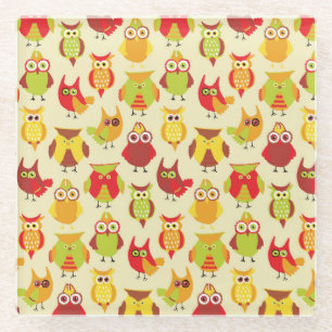 Cute Colorful Ownership in Warm Red en Green Glazen Onderzetter