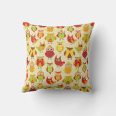 Cute Colorful Ownership in Warm Red en Green Kussen (Achterkant)