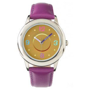 Cute Colorful Paars en Gellow >Girls Watch Horloge