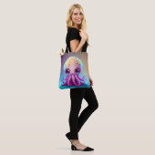 Cute Colorful Paars Octopus Alien Artwork | Tote Bag (Op model)
