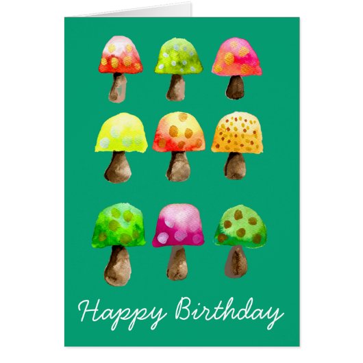 Cute colorful paddenstoelen (Voorkant)