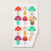 Cute colorful paddenstoelen bad handdoek (Handdoek)