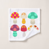 Cute colorful paddenstoelen bad handdoek (Wasdoekje)