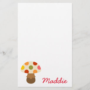 Cute colorful paddenstoelen briefpapier
