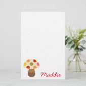 Cute colorful paddenstoelen briefpapier (Staand voorkant)