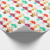 Cute colorful paddenstoelen cadeaupapier (Hoek)