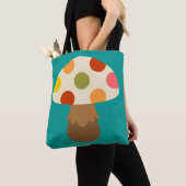 Cute colorful paddenstoelen canvas tas (Dichtbij)