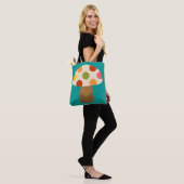 Cute colorful paddenstoelen canvas tas (Op model)