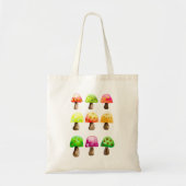 Cute colorful paddenstoelen canvas tas (Voorkant)
