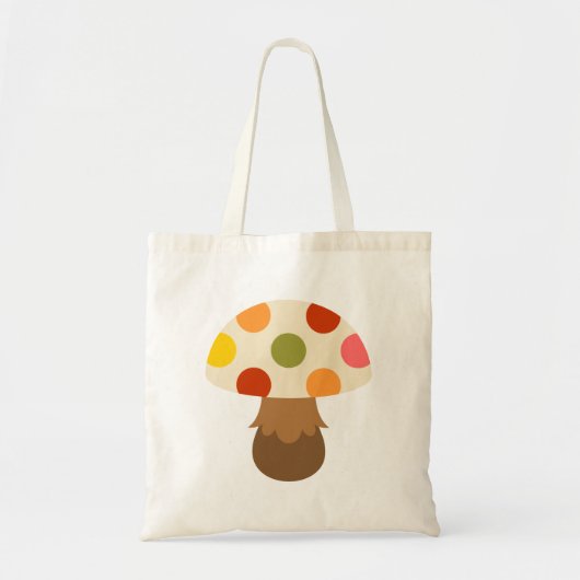 Cute colorful paddenstoelen canvas tas (Voorkant)