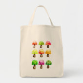 Cute colorful paddenstoelen canvas tas (Voorkant)
