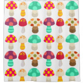 Cute colorful paddenstoelen douchegordijn (Voorkant)