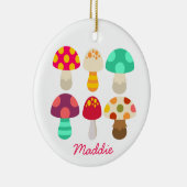 Cute colorful paddenstoelen keramisch ornament (Rechts)