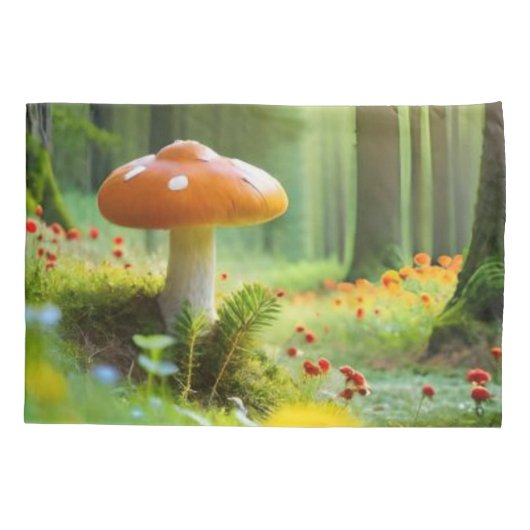 Cute colorful paddenstoelen kussensloop (Achterkant)