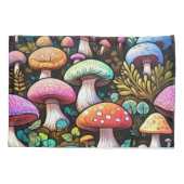 Cute colorful paddenstoelen kussensloop (Achterkant)