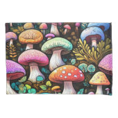 Cute colorful paddenstoelen kussensloop (Voorkant)