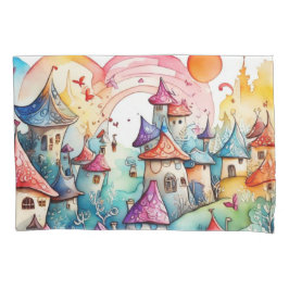 Cute colorful paddenstoelen kussensloop