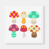 Cute colorful paddenstoelen magneet (Voorkant)