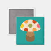 Cute colorful paddenstoelen magneet (Voorkant / Achterkant)