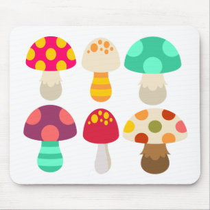 Cute colorful paddenstoelen muismat