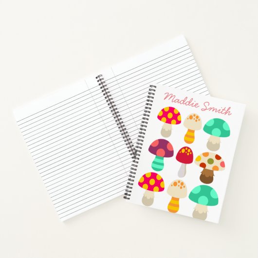 Cute colorful paddenstoelen notitieboek (Binnen)