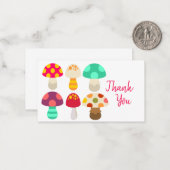 Cute colorful paddenstoelen notitiekaartje (Voorkant / Achterkant in situ)