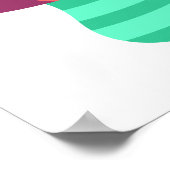 Cute colorful paddenstoelen poster (Hoek)