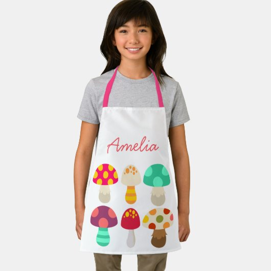 Cute colorful paddenstoelen schort (Insitu)
