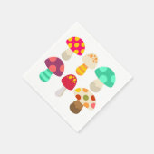 Cute colorful paddenstoelen servet (Hoek)