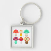 Cute colorful paddenstoelen sleutelhanger (Voorkant)