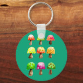 Cute colorful paddenstoelen sleutelhanger (Voorkant)