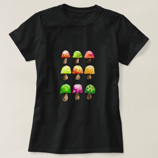 Cute colorful paddenstoelen T-Shirt (Design voorkant)