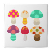 Cute colorful paddenstoelen tegeltje (Voorkant)