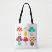 Cute colorful paddenstoelen tote bag (Voorkant)